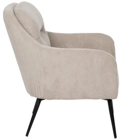 Beżowy fotel z tkaniny szenilowej Classic – Ixia