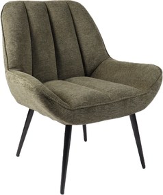 Nowoczesny fotel wypoczynkowy Farel, oliwkowa tkanina