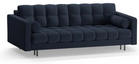Ciemnoniebieska rozkładana sofa ze schowkiem 222 cm Bali – Cosmopolitan Design