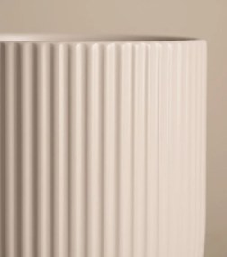 Doniczka Osłonka Beż 15 cm z Ceramiki na Trzech Nóżkach Designerska Donica