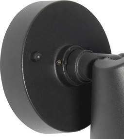 Nowoczesna lampa ścienna zewnętrzna czarna IP44 regulowana - Ciara