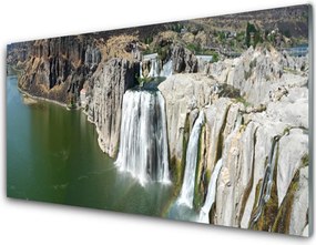 Panel Kuchenny Wodospad Wpadający Do Jeziora
