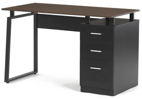 Biurko 3218 OAK, czarne i dębowe