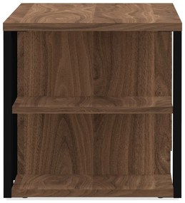Czarna szafka pod TV w dekorze orzecha 190x45 cm Albi – TemaHome