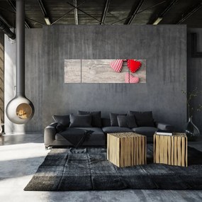 Obraz - Serca (170x50 cm)