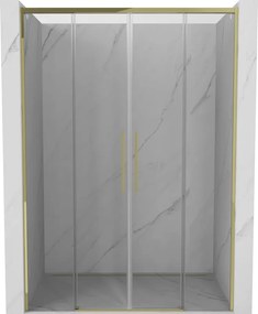 Mexen Rox Duo drzwi prysznicowe rozsuwane 150 cm, transparent, złote - 8C2-150-002-50-00