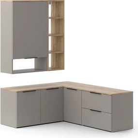 Ściana w salonie szary 80x40x50 wido