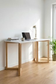 Skandynawskie biurko z białym blatem N4-A31