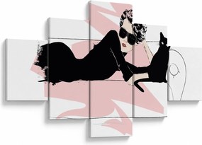 Obraz - Modna dama (125x70 cm)