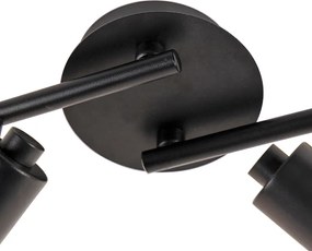 Nowoczesny reflektor czarny ze złotem 4-światłowy - Magno