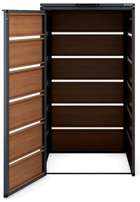 Zabudowa śmietnikowa 240L jednokomorowa, antracyt - orzech