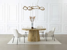 Stół do jadalni rozkładany dla 6 do 12 osób z MDF - Naturalny jasny - CLOEVA