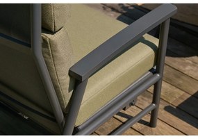 Zielony aluminiowy zestaw mebli ogrodowych dla 5 osób Flora – Hartman