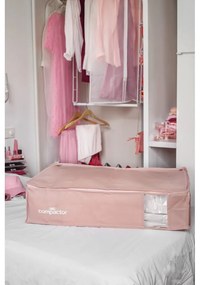Plastikowy pojemnik próżniowy pod łóżko 65x45x15,5 cm Pink Edition – Compactor
