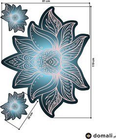 Naklejki na ścianę - Lotosowa mandala nafta