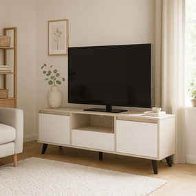 Nowoczesna szafka RTV kaszmir + biały H4-N77