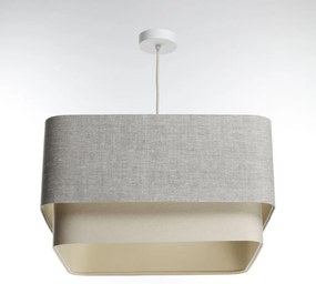 Lampa wisząca KWADRO DUO 004 51x47cm szara/beżowa BPS KONCEPT