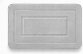Szary Dywanik Łazienkowy 50x80 cm Dekoracyjny gumowy spód Antypoślizgowy