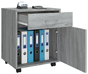 Szary kontenerek biurkowy B8-N88