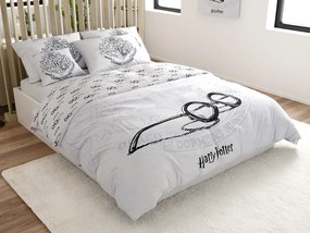 PrzytulneMieszkanie.pl PrzytulneMieszkanie.pl Pościel świecąca HARRY POTTER VISION biała Rozmiar pościeli: 70 x 90 cm | 140 x 200 cm