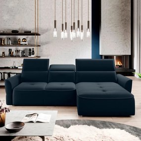 Narożnik MURILLO S Mini z elektryczną regulacją siedziska Prawostronny w tkaninie VOGUE 13 WERSAL