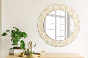 Barokowy damask Lustro dekoracyjne okrągłe