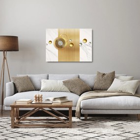 Obraz na szkle - Perły na marmurze (70x50 cm)