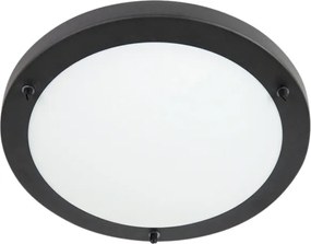 Inteligentna lampa sufitowa czarna 31 cm z WiFi A60 IP44 - Yuma