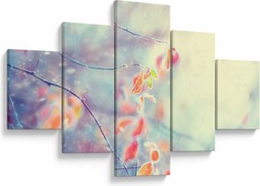 Obraz - Listki w lodzie (125x70 cm)