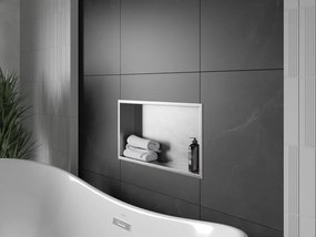 Mexen X-Wall-R półka wnękowa z kołnierzem 60 x 30 cm, inox - 1910603010