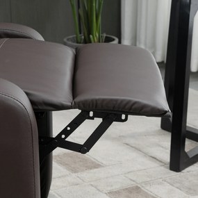 HOMCOM Fotel relaksacyjny telewizyjny z masażem wibracyjnym, funkcja leżenia, 2 punkty masażu, pilot, 68 x 88 x 98 cm, brązowy | Aosom PL