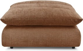 Pomarańczowy podnóżek z tkaniny szenilowej Neil – Bobochic Paris