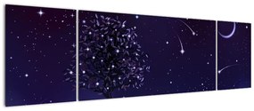 Obraz - Noc uchwycona przez ilustrację (170x50 cm)
