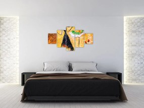 Obraz - Tańczące baletnice, obraz olejny (125x70 cm)