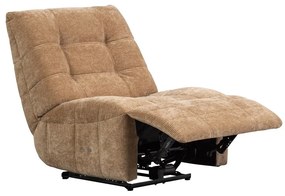 Jasnobrązowy częściowo rozkładany sztruksowy fotel wypoczynkowy Hein – WOOOD