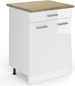 Szafka dolna do kuchni biały wysoki połysk 60x60x81.6 r-line
