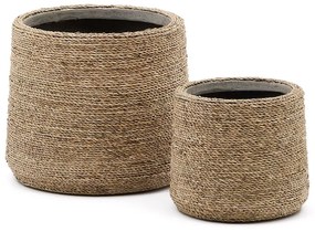 Osłonki na doniczki zestaw 2 szt. z cementu ø 35 cm Sigal – Kave Home