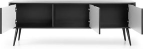 ZURI Szafka RTV-168 czarna | czarne nogi