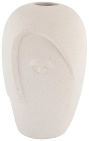 Kremowy ceramiczny wazon (wysokość 19,5 cm) Face – House Nordic