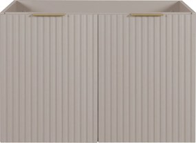 Szafka łazienkowa z drzwiami, Kaszmir + złoty uchwyt, 80 x 57 x 46 cm