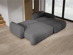 Narożnik COCO z funkcją spania, poduszkami i pojemnikiem NowOrNever 92 Szary