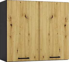 Szafka kuchenna wisząca 80 cm grafit + dąb artisan F8-S47
