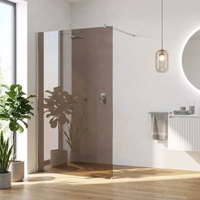 Kabina prysznicowa Walk-In Rea Flexi Brown / Chrome 100