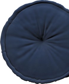 Puf francuski kolor granatowy tkanina połyskliwa, welwetowa