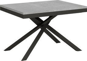 Stół rozkładany 120/224x90 cm Karida Evolution cementu rama i nogi antracytowe