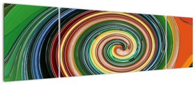 Abstrakcyjny obraz - kolorowa spirala (170x50 cm)