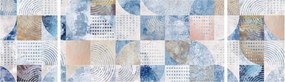 Obraz - Geometryczne kształty na ścianie (170x50 cm)