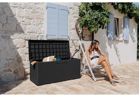 Ciemnoszara skrzynia ogrodowa Portofino – Toomax