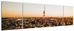Obraz zachodu słońca nad Žižkov (170x50 cm)