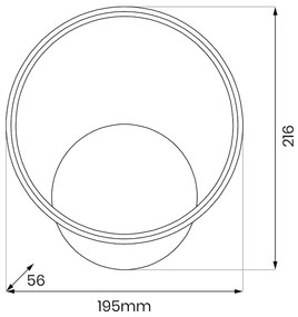 Kinkiet HOOP GOLD 7W LED
